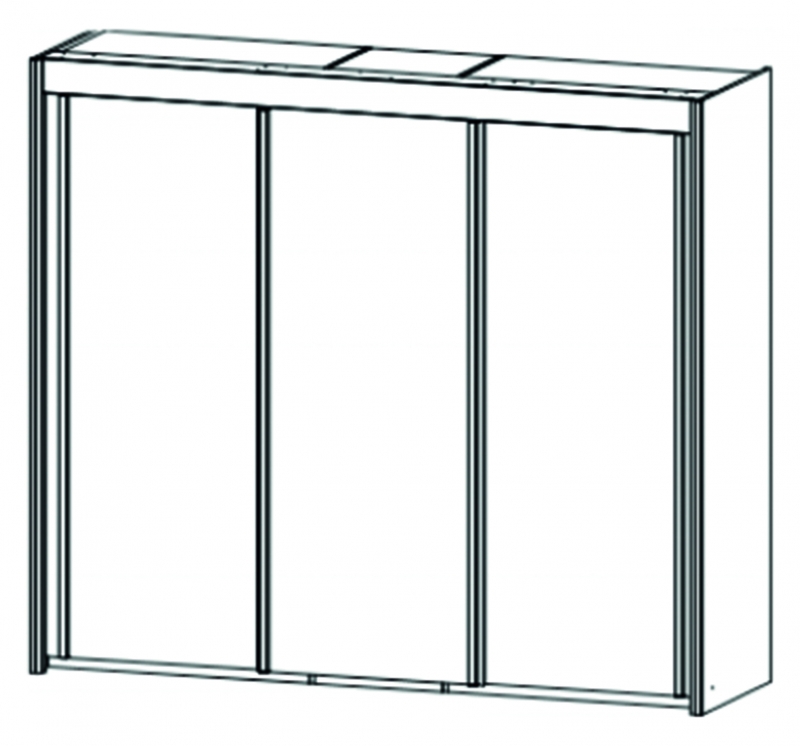 Imperial 4109 Gliding 3 Door Robe (Width 250cm)