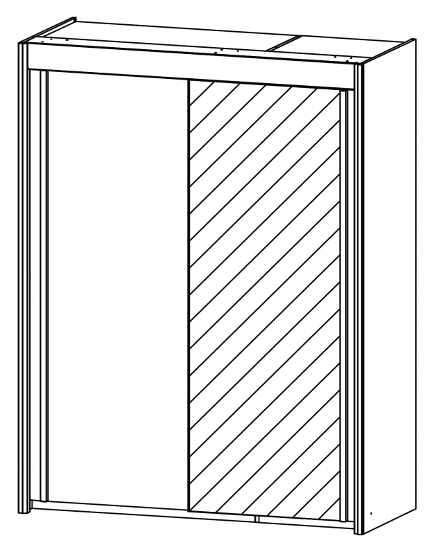 Imperial 5101 Gliding 2 Door-1 Mirror Robe (Width 151cm)