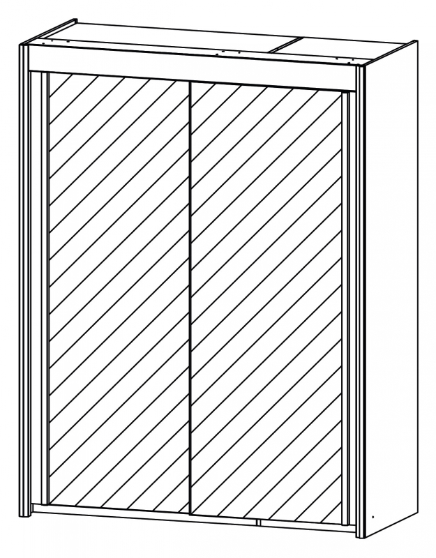 Fairway Furniture Imperial 5102 Gliding 2 Mirror Door Robe (Width 151cm)
