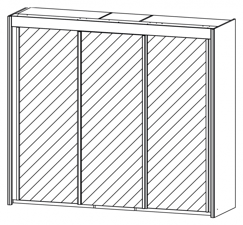 Fairway Furniture Imperial 5108 Gliding 3 Mirror Door Robe (Width 225cm)