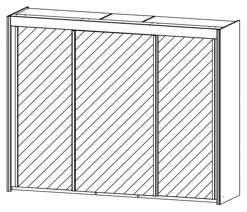 Fairway Furniture Imperial 5110 Gliding 3 Mirror Door Robe (Width 250cm)