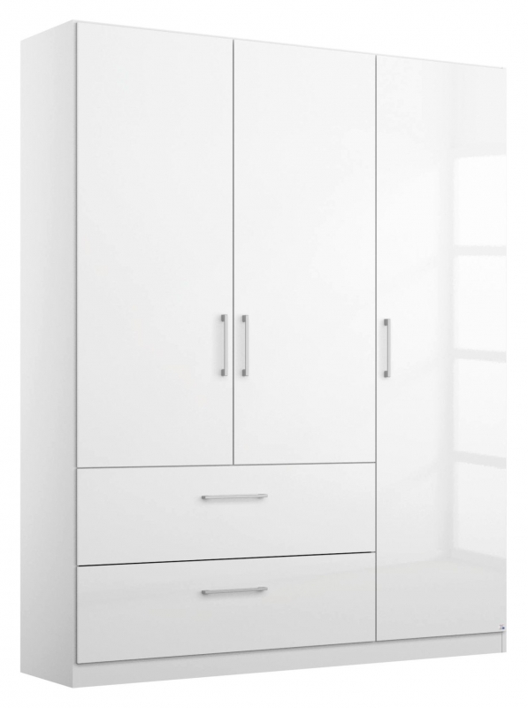 Morella OKL5 Hinged 3 Door - 2 Drawer Combi Robe