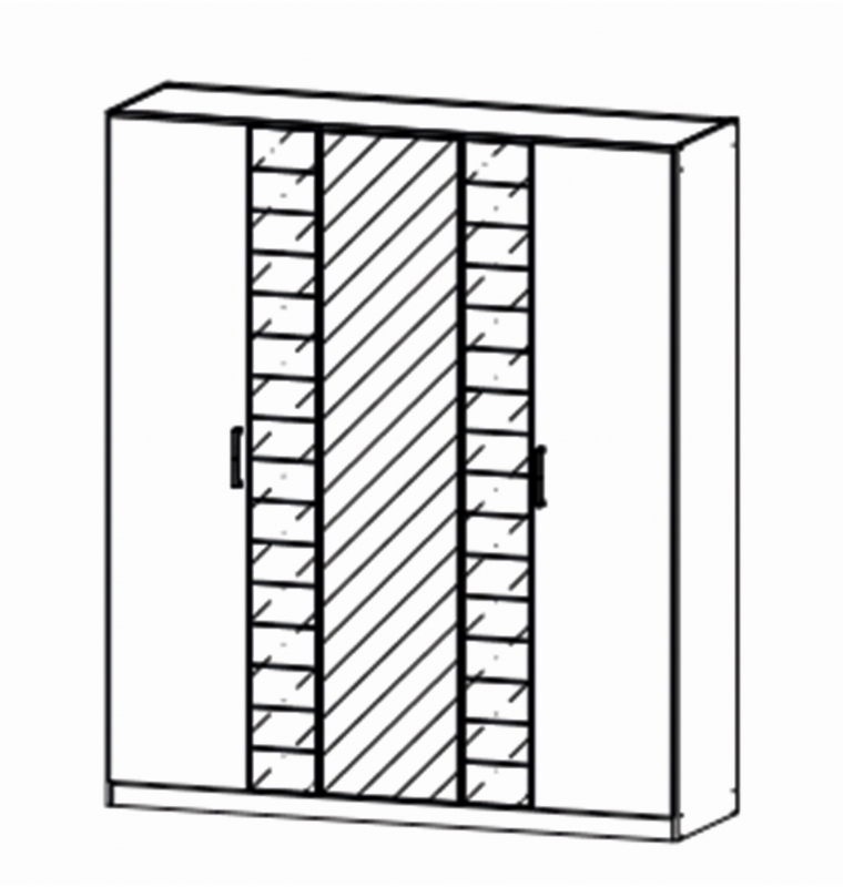 Fairway Furniture Terano 0T5C Hinged 5 Door Robe