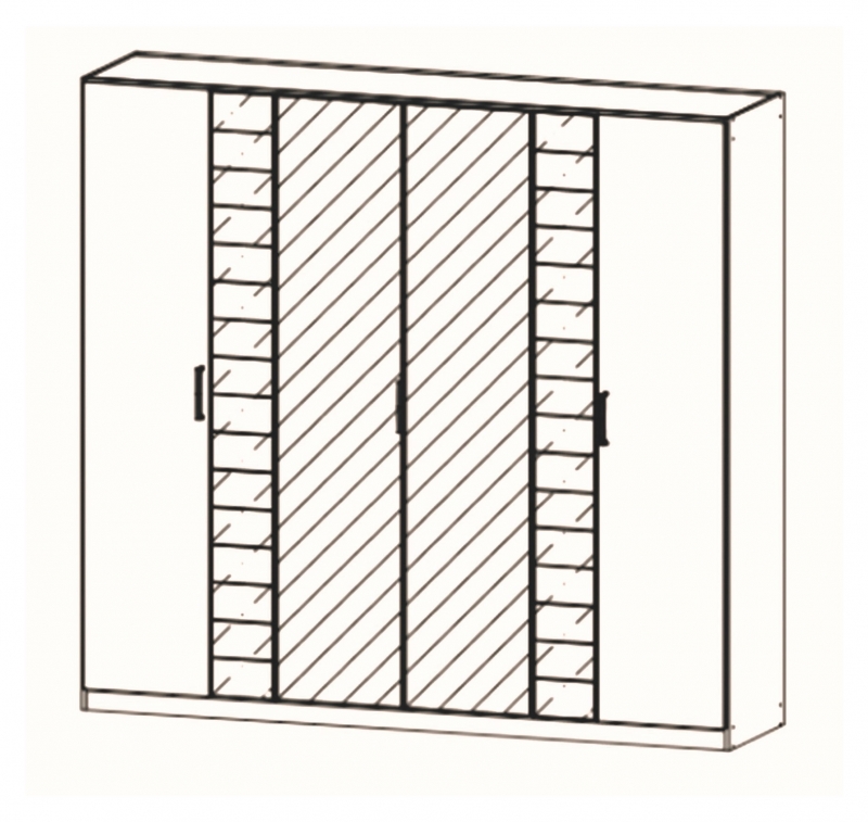Fairway Furniture Terano 0T5N Hinged 6 Door Robe (Width 226cm)
