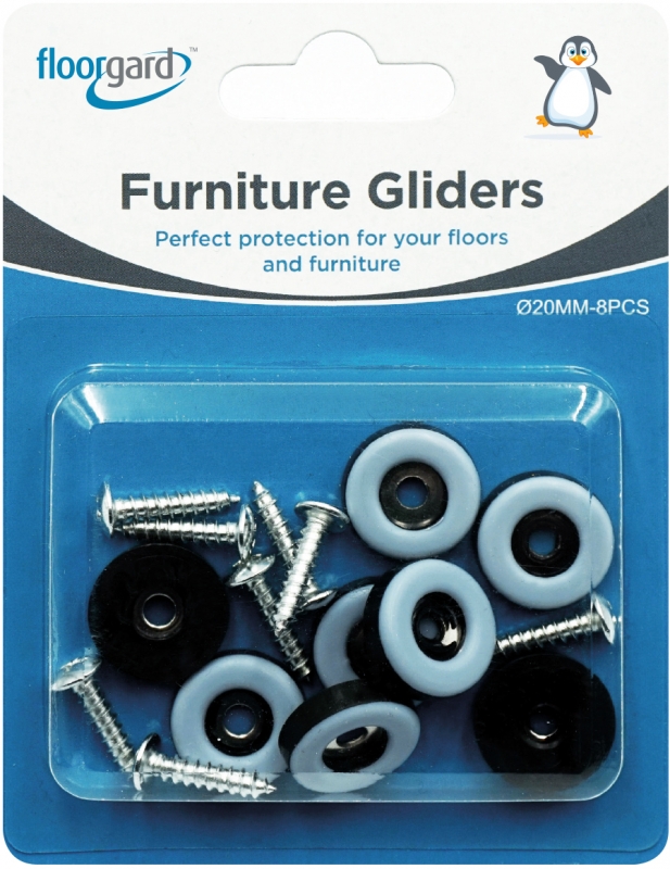 Floorgard Glides - 20mm Round - Pack of 8