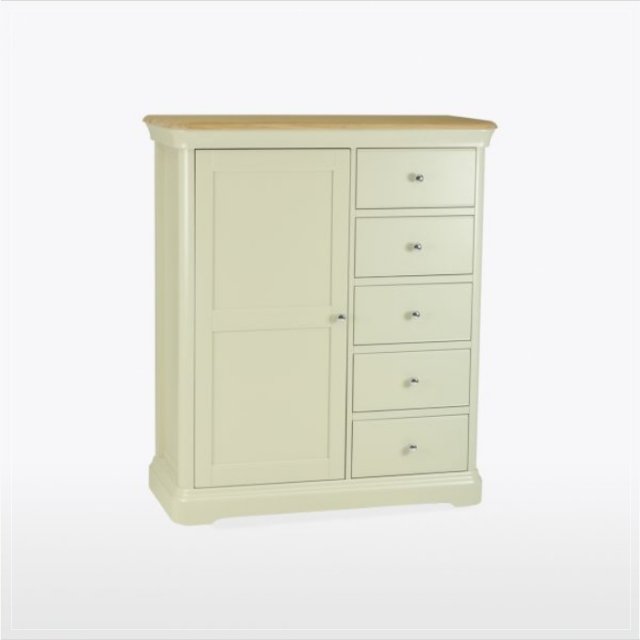Cromwell 835 Gents Chest - 1 Door - 5 Drawers