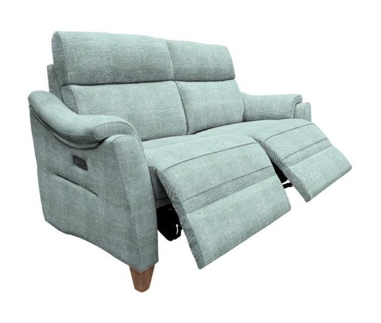 G Plan  Hurst 2 Seater Small Sofa - Double Power Recliner Actions - USB Charging