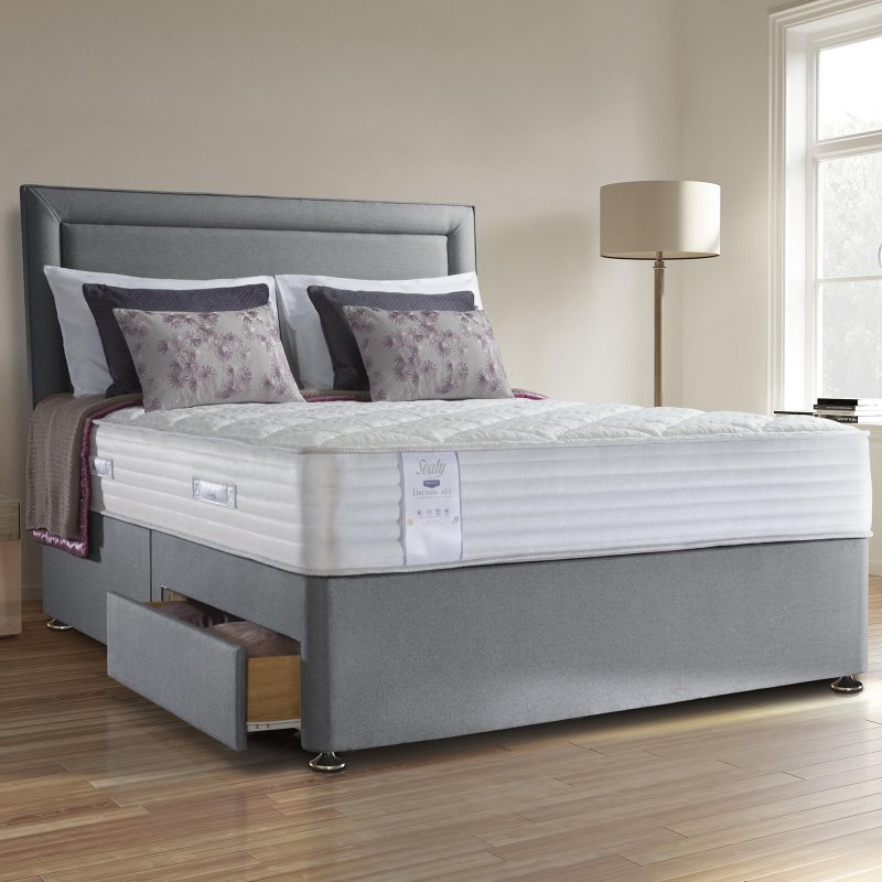 Sealy Alder Memory 4'6 Platform Top Divan Set