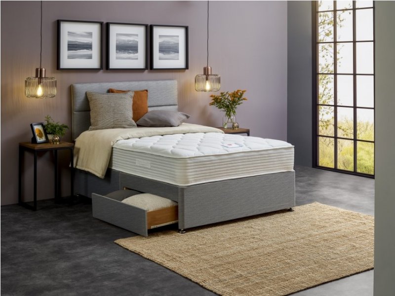 Feels Like Home Amberley Comfort 650 4'0 Platform Top Divan Set - Grade A