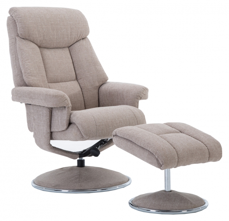 Leon Swivel Recliner Chair and Stool Set