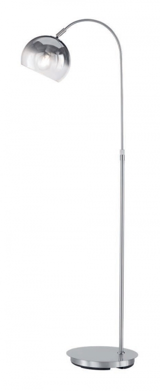 Bow Smoke Floor Lamp-Nickel Matt Finish