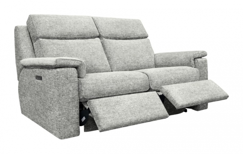 G-Plan Ellis Large Sofa with Double Power Recliners, Headrest, Lumbar and USB