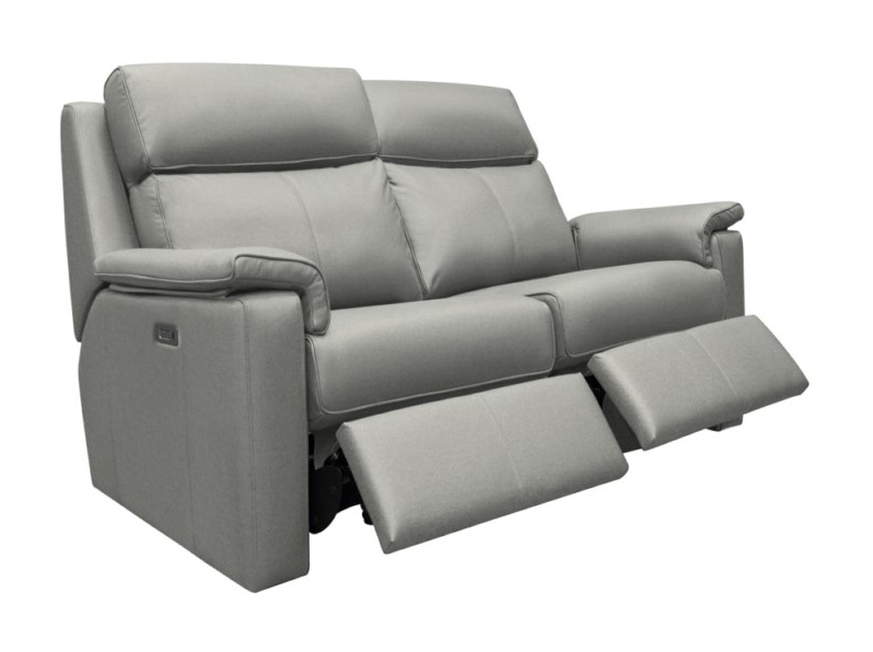 Power recliner sectional with adjustable headrest and shop lumbar