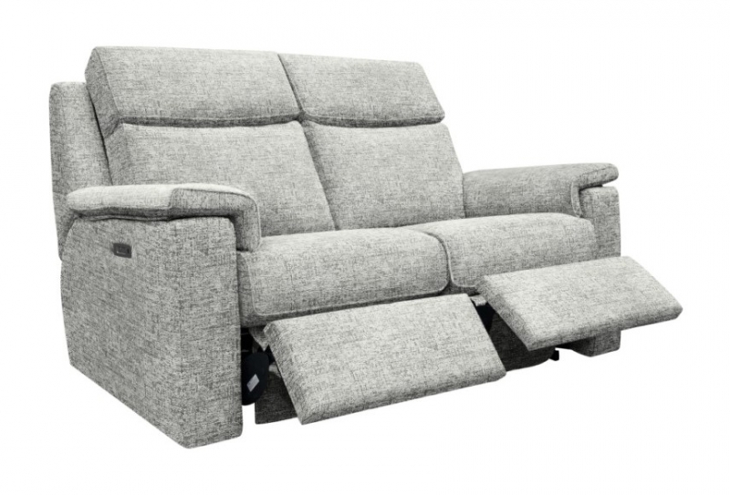 G-Plan Ellis Small Sofa with Double Power Recliners, Headrest, Lumbar and USB