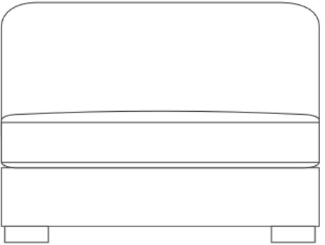 Eden 104 AL - 1 Seater Armless Section