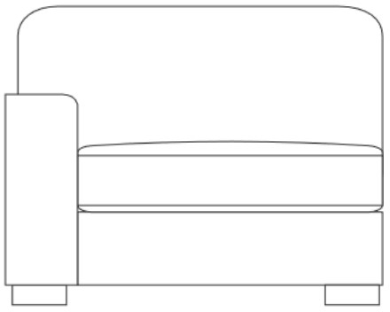 Feels Like Home Eden 113PL  - 1 Seater Section - Left Hand Facing Arm