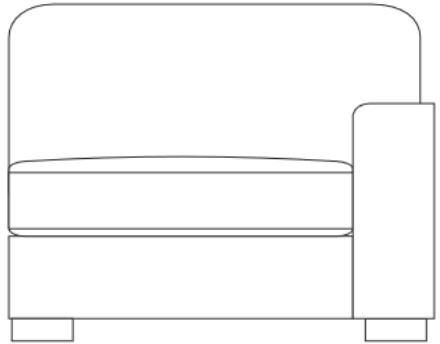 Feels Like Home Eden 113PR - 1 Seater Section - Right Hand Facing Arm