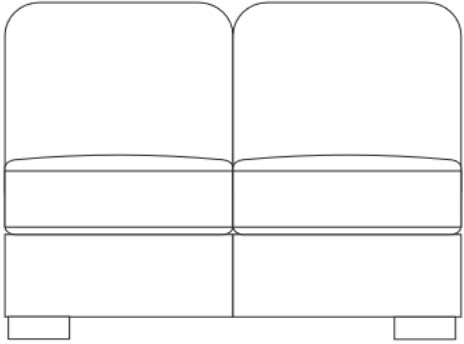 Eden 122AL - 1.5 Seater Armless Section
