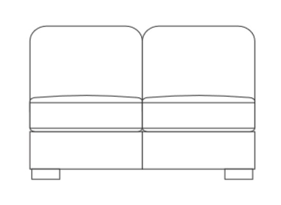 Feels Like Home Eden 132AL - 1.5 Seater Armless Section