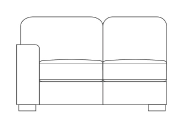Eden 143PL - 1.5 Seater Section - Left Hand Facing Arm