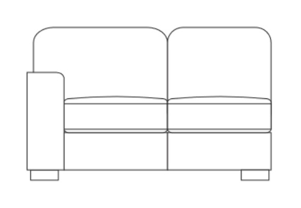 Feels Like Home Eden 143PL - 1.5 Seater Section - Left Hand Facing Arm