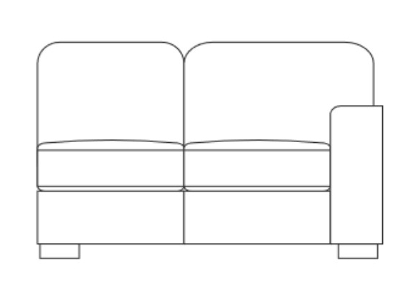 Feels Like Home Eden 143PR - 1.5 Seater Section - Right Hand Facing Arm