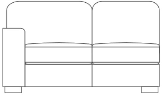 Eden 153PL - 2 Seater Section - Left Hand Facing Arm