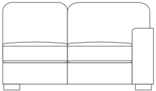 Eden 153PR - 2 Seater Section - Right Hand Facing Arm