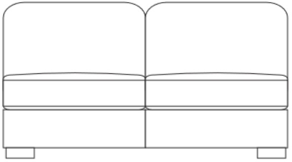 Eden 164AL - 2 Seater Armless Section