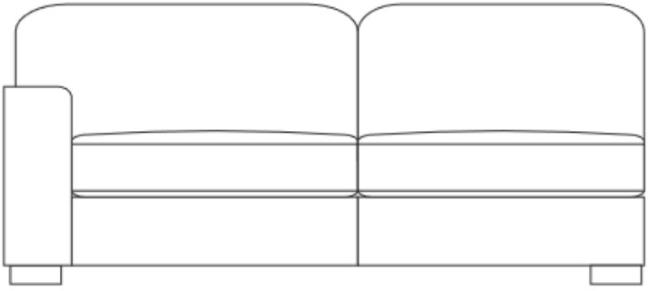 Eden 205PL - 3 Seater Section - Left Hand Facing Arm