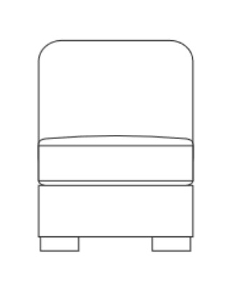 Eden 66AL - 1 Seater Armless Section