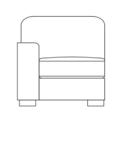 Eden 86PL - 1 Seater Section - Left Hand Facing Arm