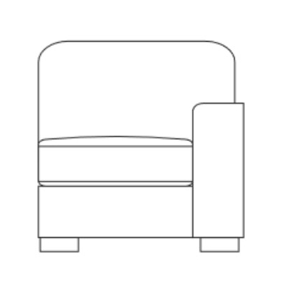 Eden 86PR - 1 Seater Section - Right Hand Facing Arm