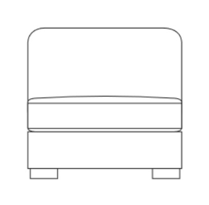 Eden 92AL - 1 Seater Armless Section