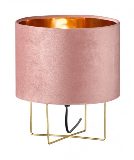 Fairway Furniture Aura Small Table Lamp-Pink Shade