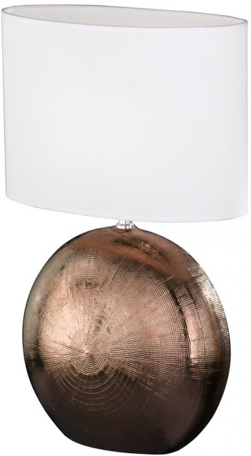 Fairway Furniture Foro Table Lamp-Chrome-White Ceramic