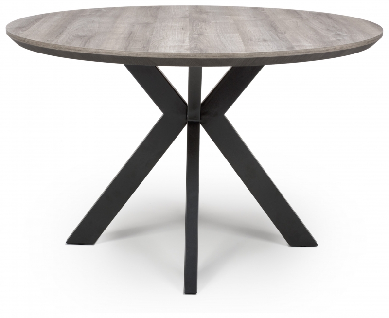 Brooklyn Round Fixed Top Dining Table - 120cm