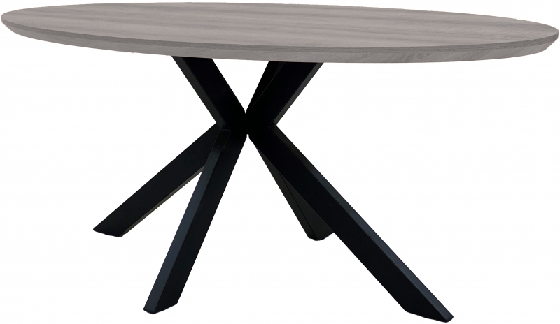 Brooklyn Oval Fixed Top Dining Table - 180cm