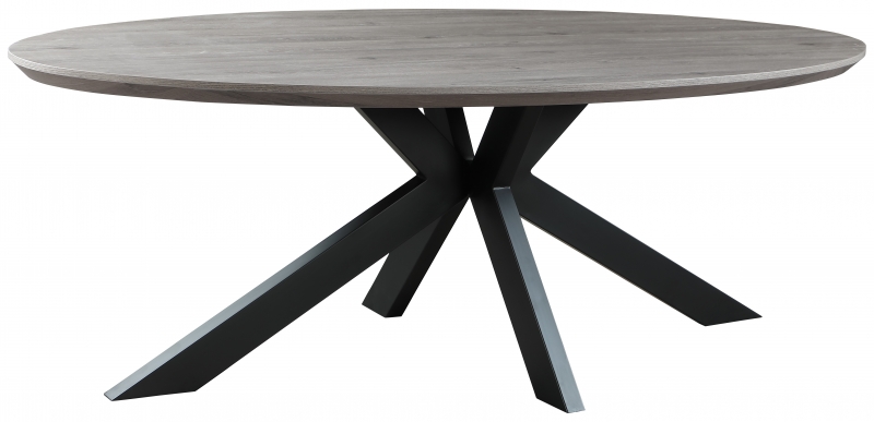 Brooklyn Oval Large Fixed Top Dining Table - 220cm