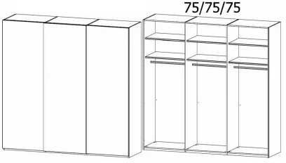 Lias 4YD3 Gliding 3 Door Robe