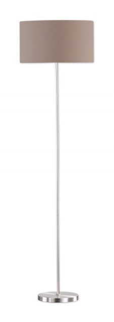 Loft Floor Lamp-Nickel Finish-Cappuccino Shade