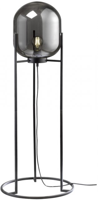 Regi Floor Lamp with Edison Bulb-Black Finish