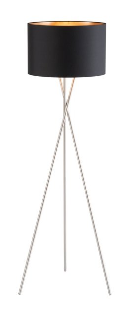 Wotan Floor Lamp-Chrome Finish-Black Shades