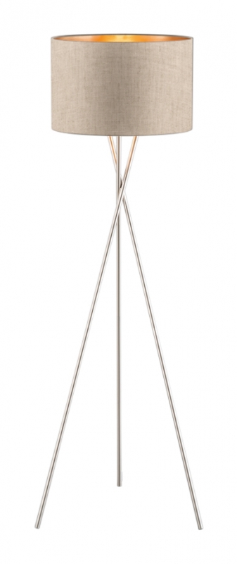 Wotan Floor Lamp-Chrome Finish-Sand Shades