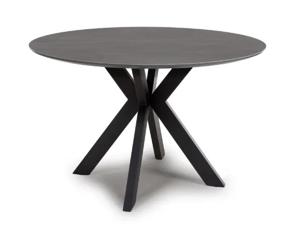Leo Round Fixed Top Dining table - 120cm