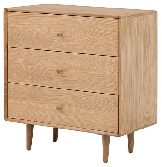 Jorvik Bedroom 3 Drawer Wide Chest