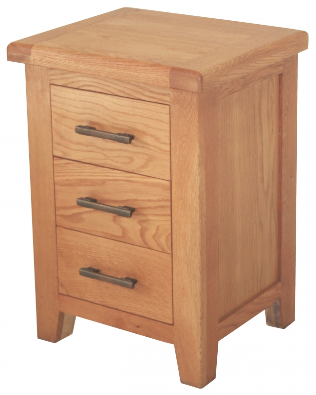 Hampton Bedroom 3 Drawer Bedside Night Table