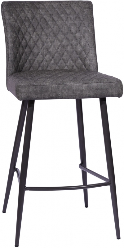 Fusion Pair of Bar Stools - Graphite Fabric