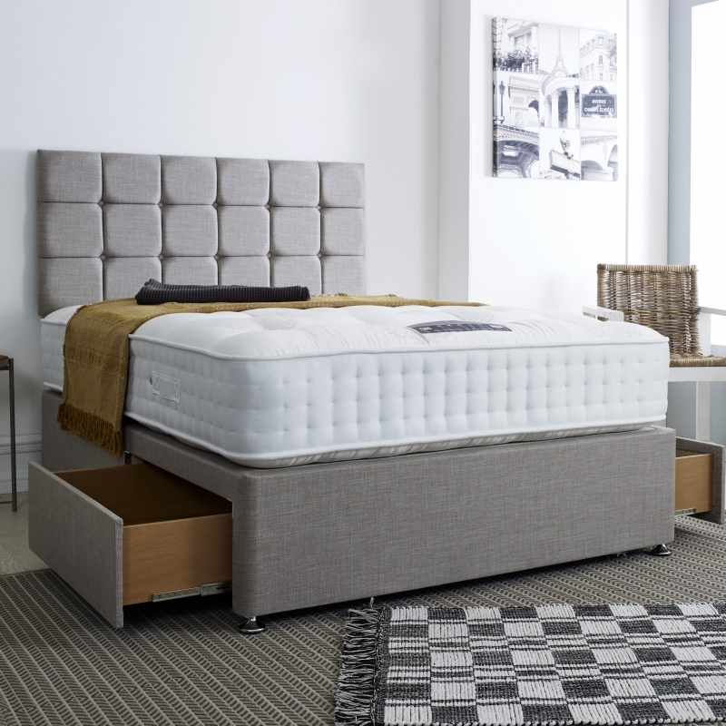 Classic Wool 800 - 4'6 Platform Top Divan Set - Free 24