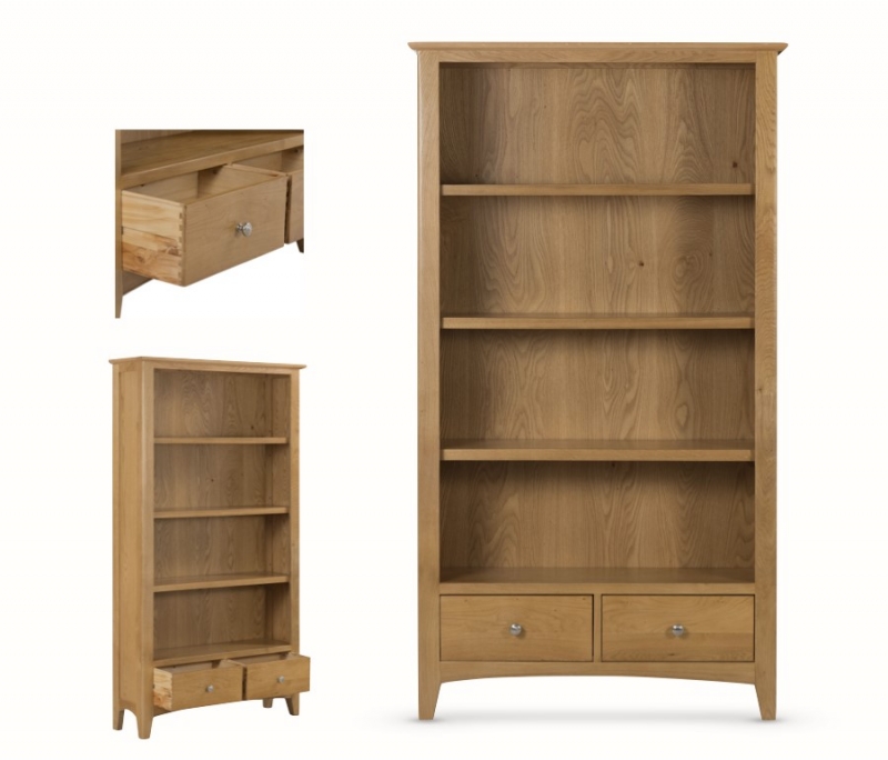 Kilburn Dining Large Bookcase - 2 Drawers